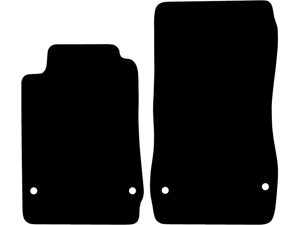 Doppio fissaggio | Tappetino del guidatore senza poggiapiede sinistro | Versione 2