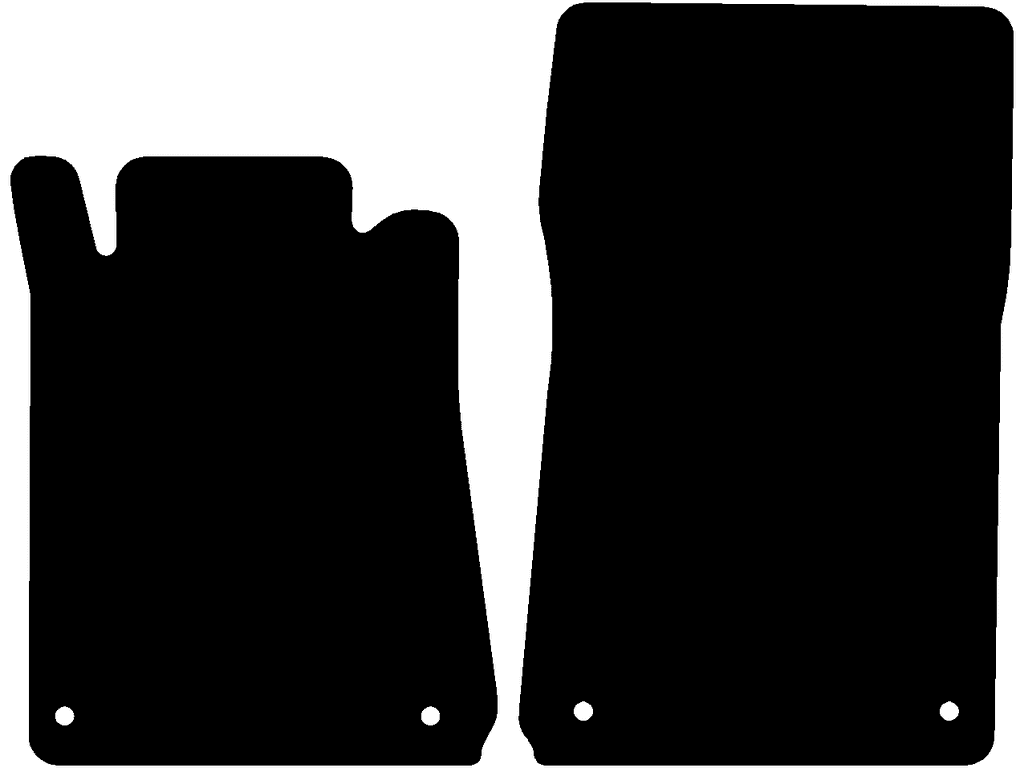 Doppio fissaggio | Tappetino del guidatore con poggiapiede sinistro