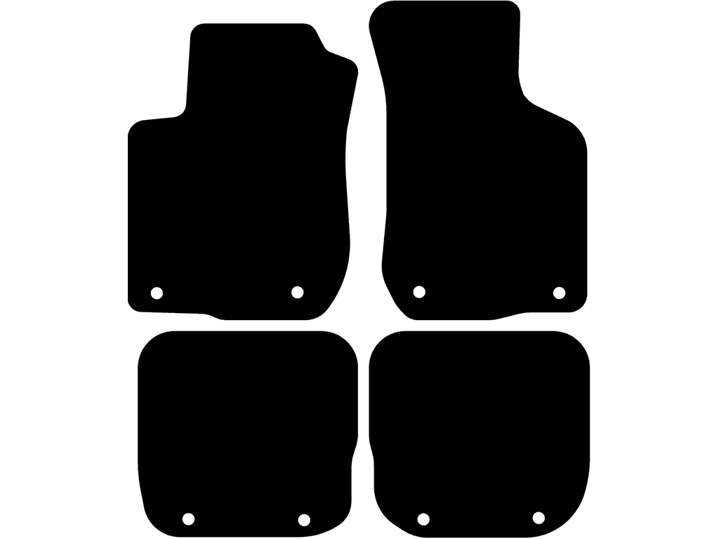 Tappetini posteriori con sistema di fissaggio | Sistema di fissaggio: Clip | Versione 1