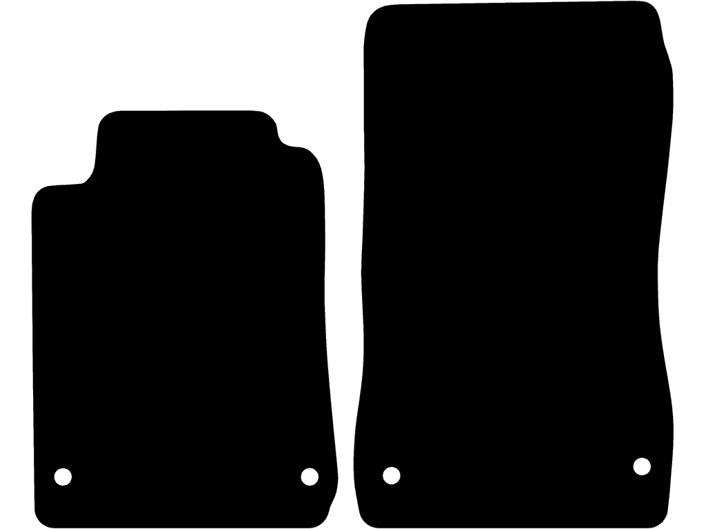 Doppio fissaggio | Tappetino del guidatore senza poggiapiede sinistro | Versione 1 | Sistema di fissaggio: Clip ovale + perno a vite